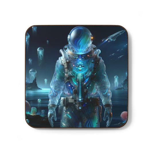 Untersetzer | Dichte Faserplatte | Weltraum-Biolumineszenz | Astronaut