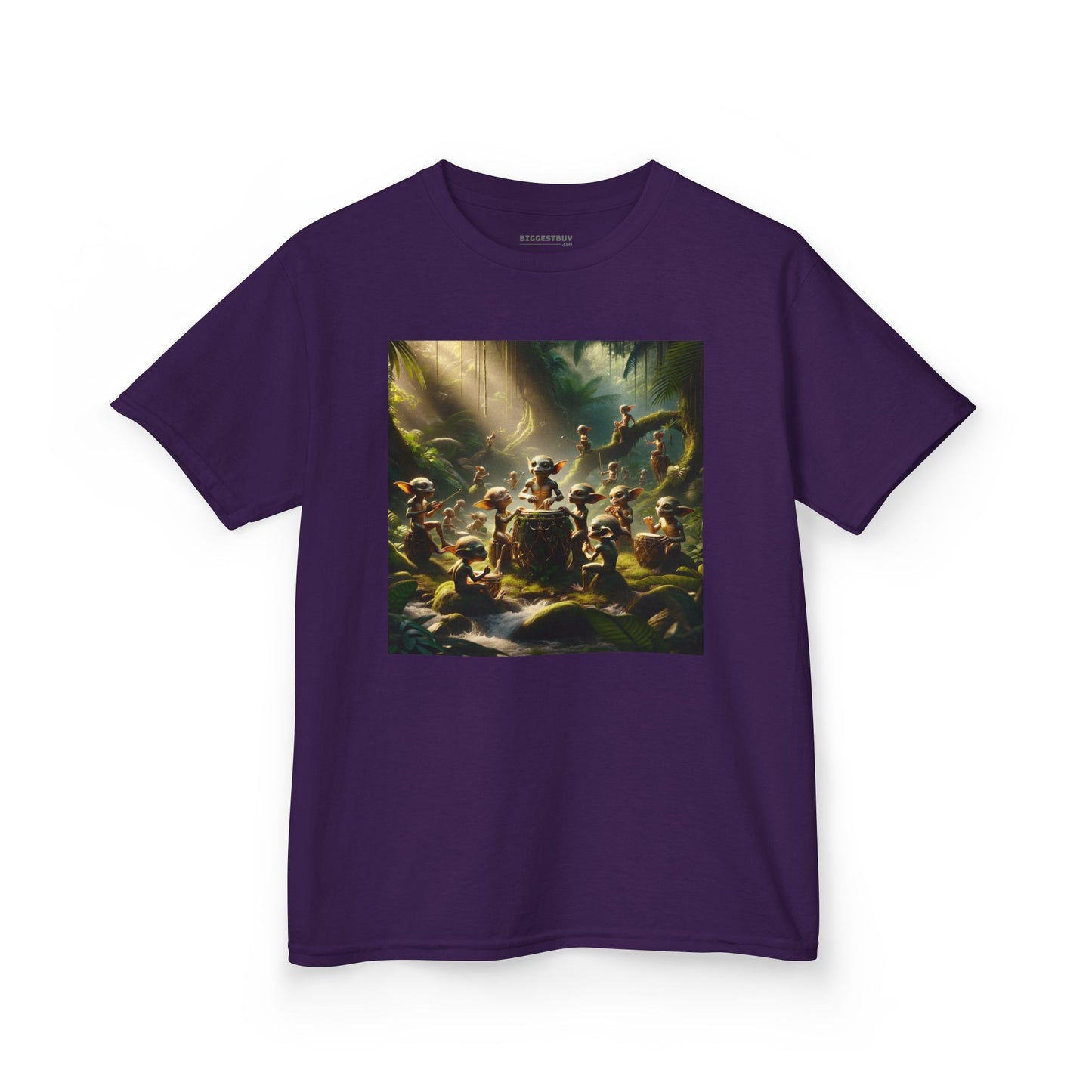 Tシャツ | キッズTシャツ | ヘビーコットン | 森の精霊 | 太鼓の儀式 | 妖精