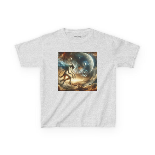 تي شيرت | تي شيرت للأطفال | قطن ثقيل | رعب كوني | محرك الواقع | كيان