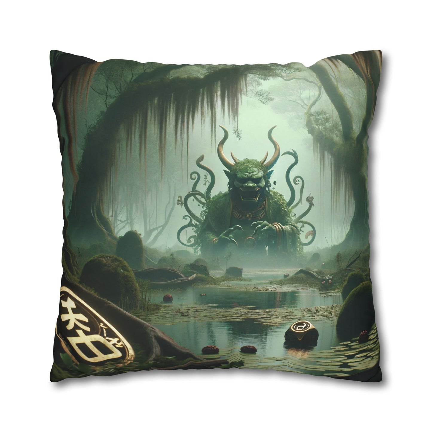 غطاء وسادة | مربع | قماش بوليستر | رعب كوني | كثولو | كيان قديم