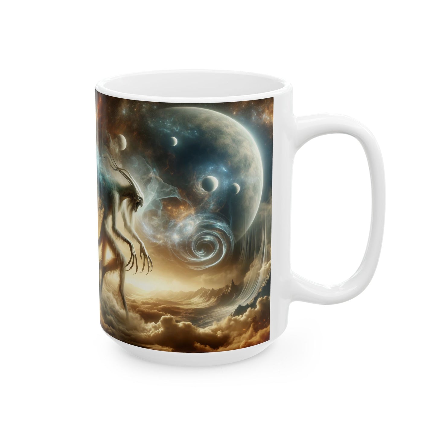 قدح | سيراميك | أبيض | رعب كوني | محرك الواقع | كيان