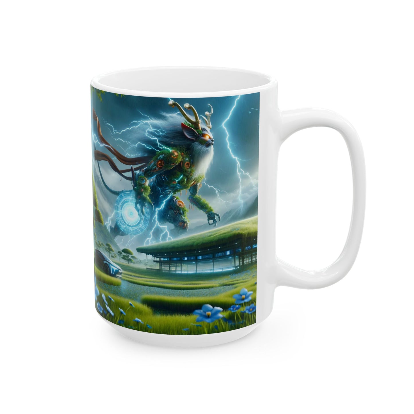 Mok | Keramiek | Wit | Techno-Mythologie | Kirin Storm