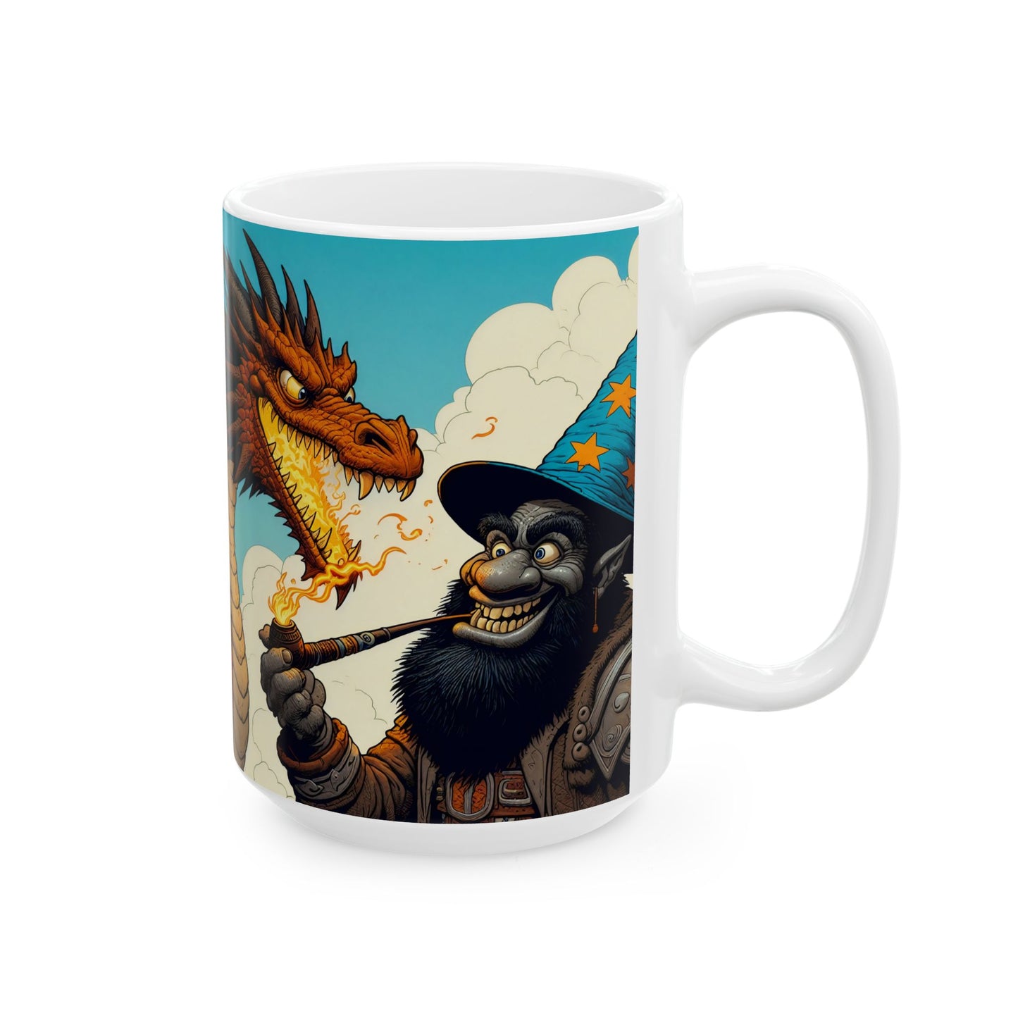 Tazza | Ceramica | Bianca | Fantasy Epico | Magia Draconiana | Goblin
