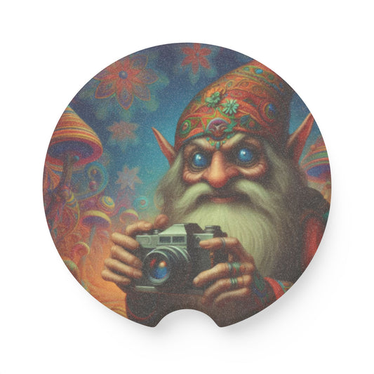 Apoia-copos | Apoia-copos para carro | Pedra-sabão | Fantasia | Gnomo | Domovoi