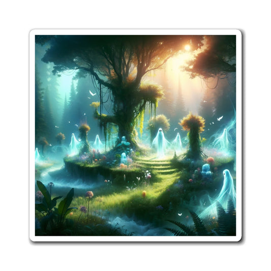 مغناطيس | فينيل | غابة سحرية | موطن الإيجنس فاتوس | شجرة الحياة