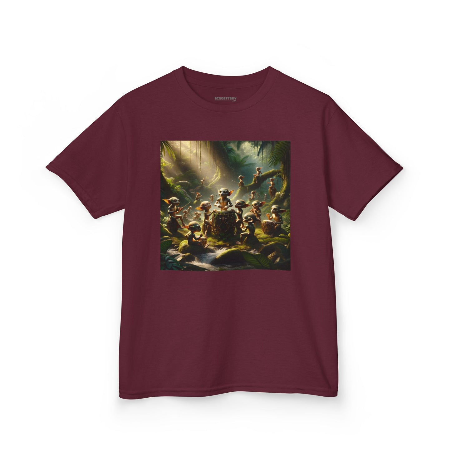 Tシャツ | キッズTシャツ | ヘビーコットン | 森の精霊 | 太鼓の儀式 | 妖精