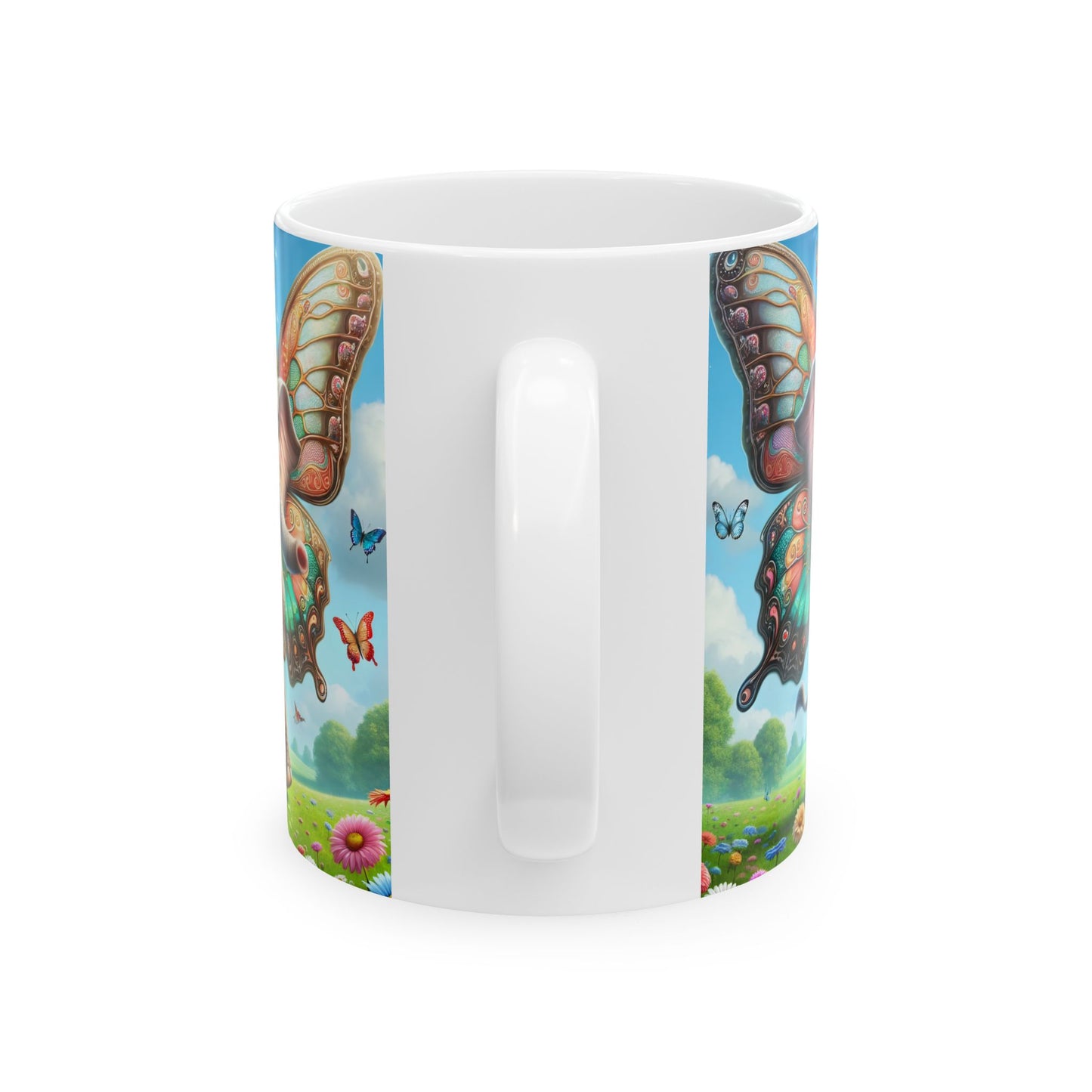 Kubek | Ceramiczny | Biały | Baśniowa fauna | Airavata | Słonik