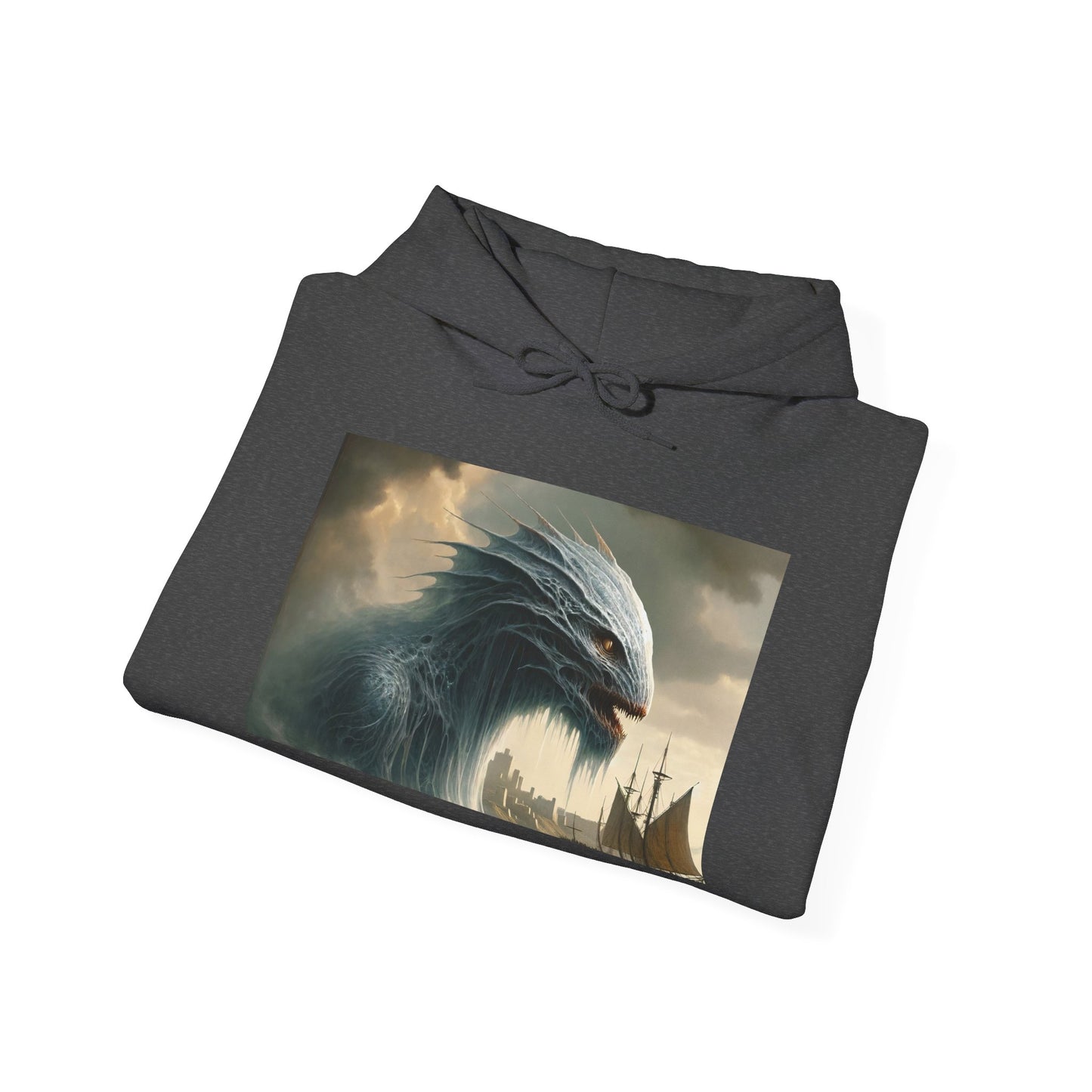 Felpa con cappuccio | Unisex | Felpa con cappuccio | Misto pesante | Mitologia Nordica | Jörmungandr | Serpente Marino