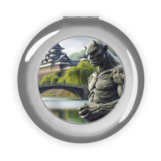 Mirror | Travel Mirror | Compact | Dark Fantasy | Yokai Lore | Oni