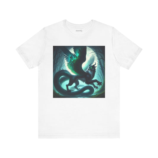 T-Shirt | Unisex | Kaos Jersey | Lengan Pendek | Fantasi Naga Bersayap | Makhluk Mistis