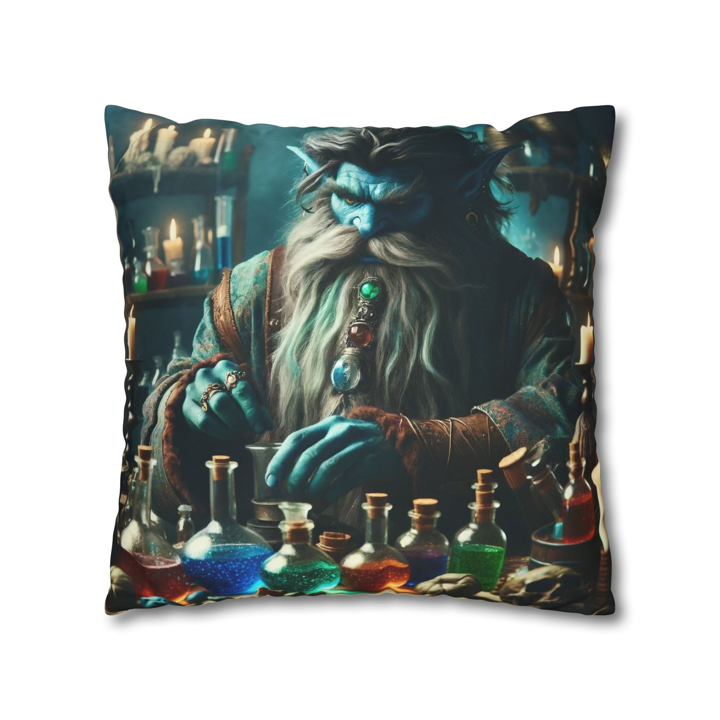 Federe | Quadrato | Tela di poliestere | Alchimia Mistica | Djinn Blu