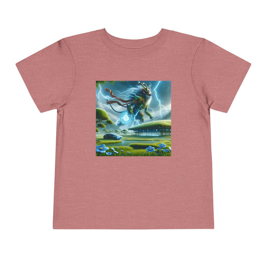 T-Shirt | Toddler Tee | Short Sleeve | Techno-Fantasy | Electric Kirin