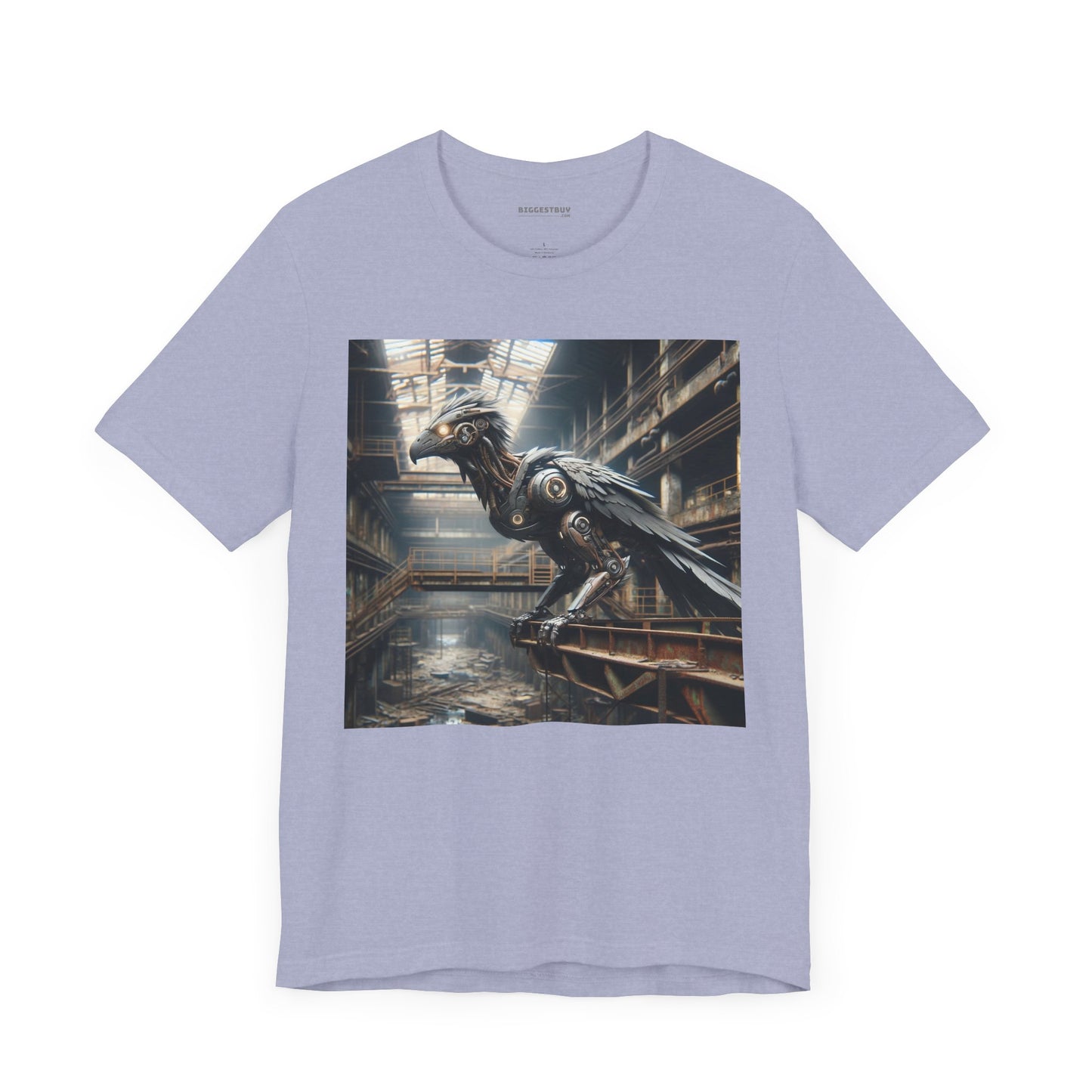 T-shirt | Unisex | Maglietta in jersey | Manica corta | Steampunk Post-Apocalittico | Corvo Meccanico