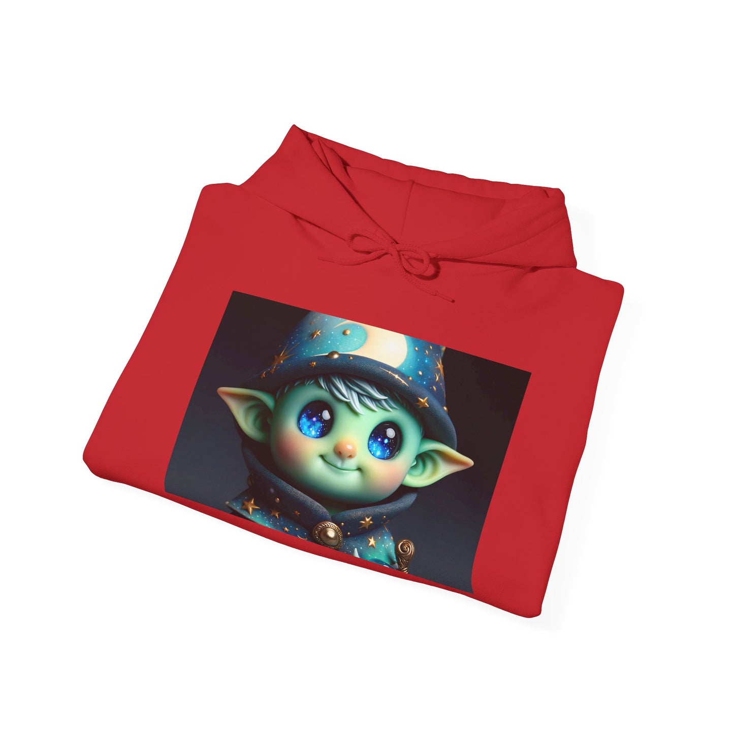 Kapüşonlu Sweatshirt | Unisex | Kapüşonlu Sweatshirt | Kalın Karışım | Kozmik Elf | Astral Fantezi | Büyücü