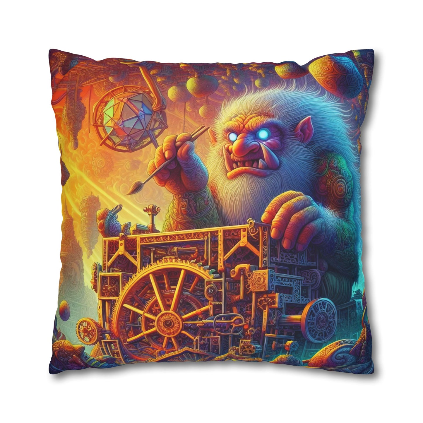 Poszewka na poduszkę | Kwadratowy | Płótno poliestrowe | Mitologia Arktyczna | Mechanik Lodu
