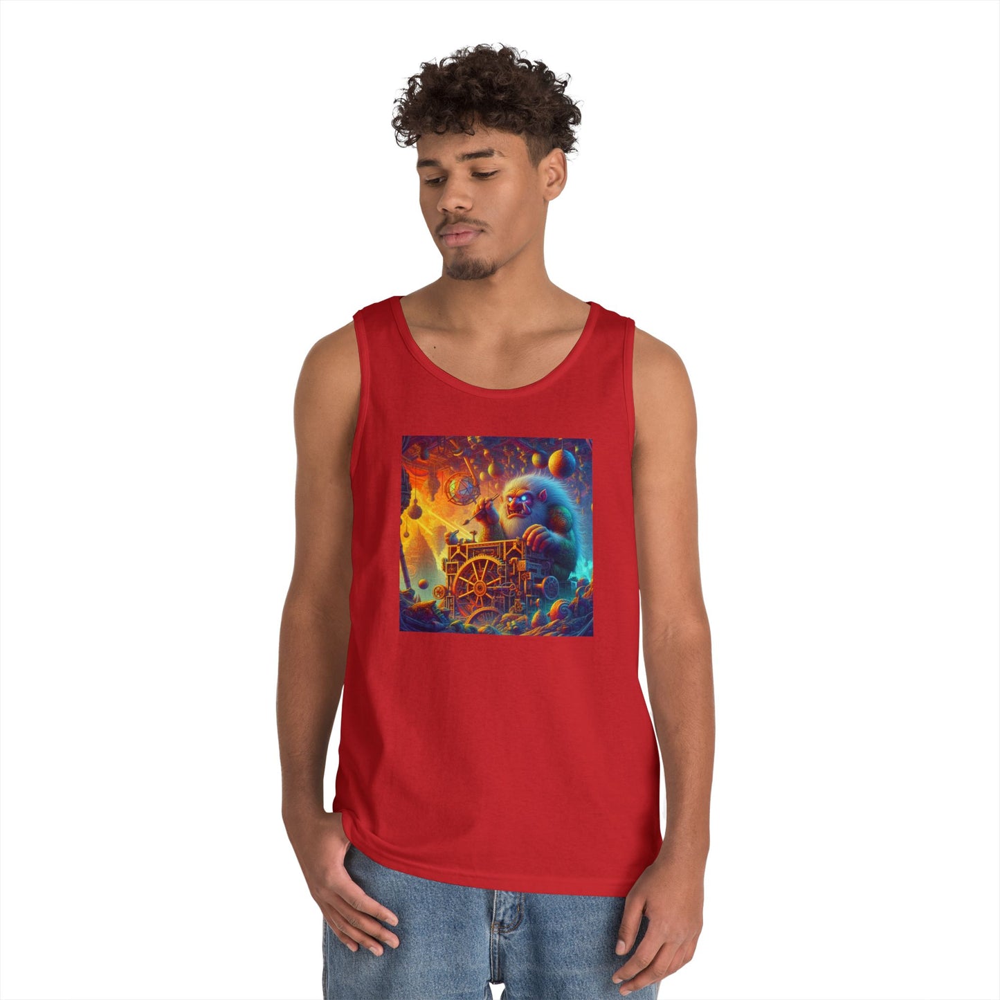 ٹینک ٹاپ | یونیسیکس | ہیوی کاٹن | جمود کا مہندس | تخلیقی گیئر ساز