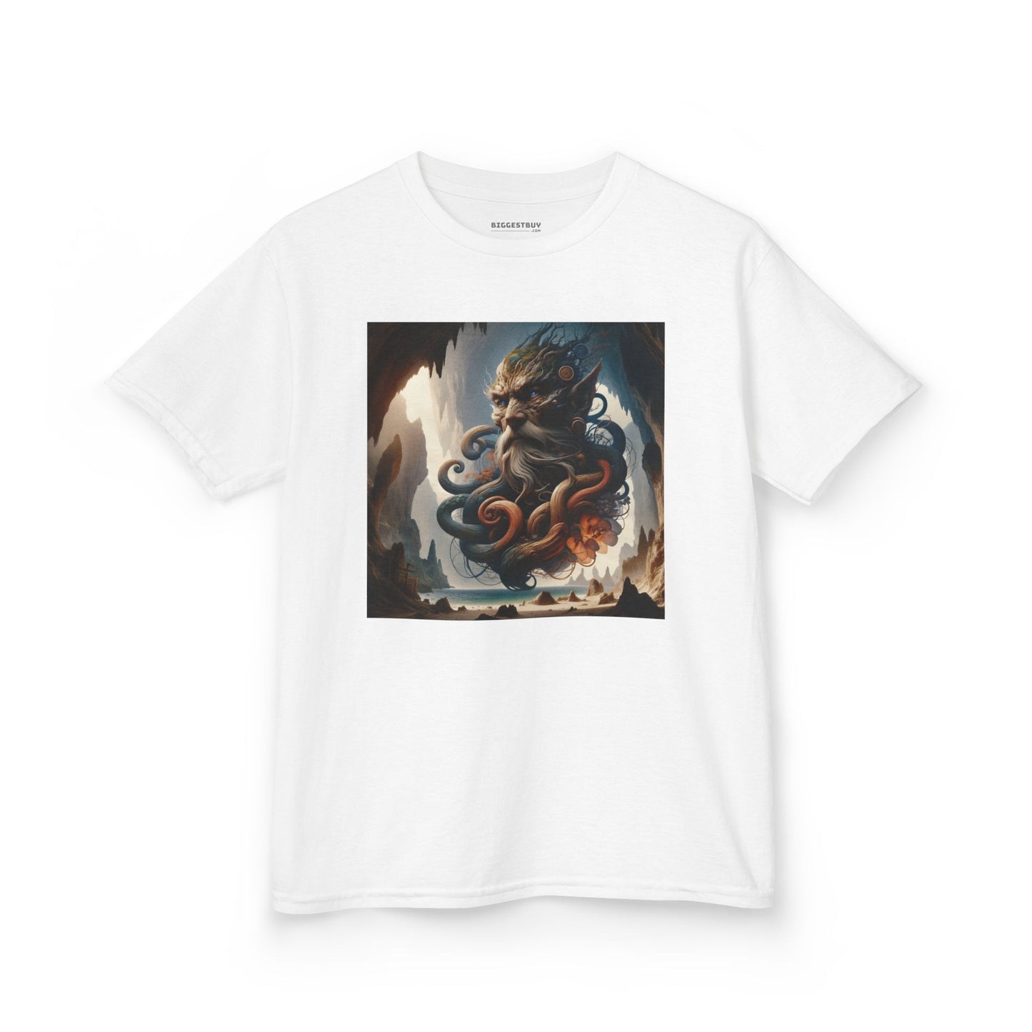 Camiseta | Camiseta Infantil | Algodão Pesado | Mitologia Marinha | Deus do Mar