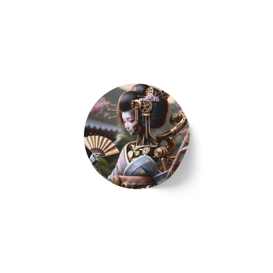 Klistremerkerull | Rund | Steampunk | Cyberpunk | Geisha