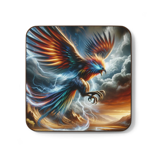 Tatakan Gelas | Fiberboard Padat | Legenda Phoenix | Api Keabadian