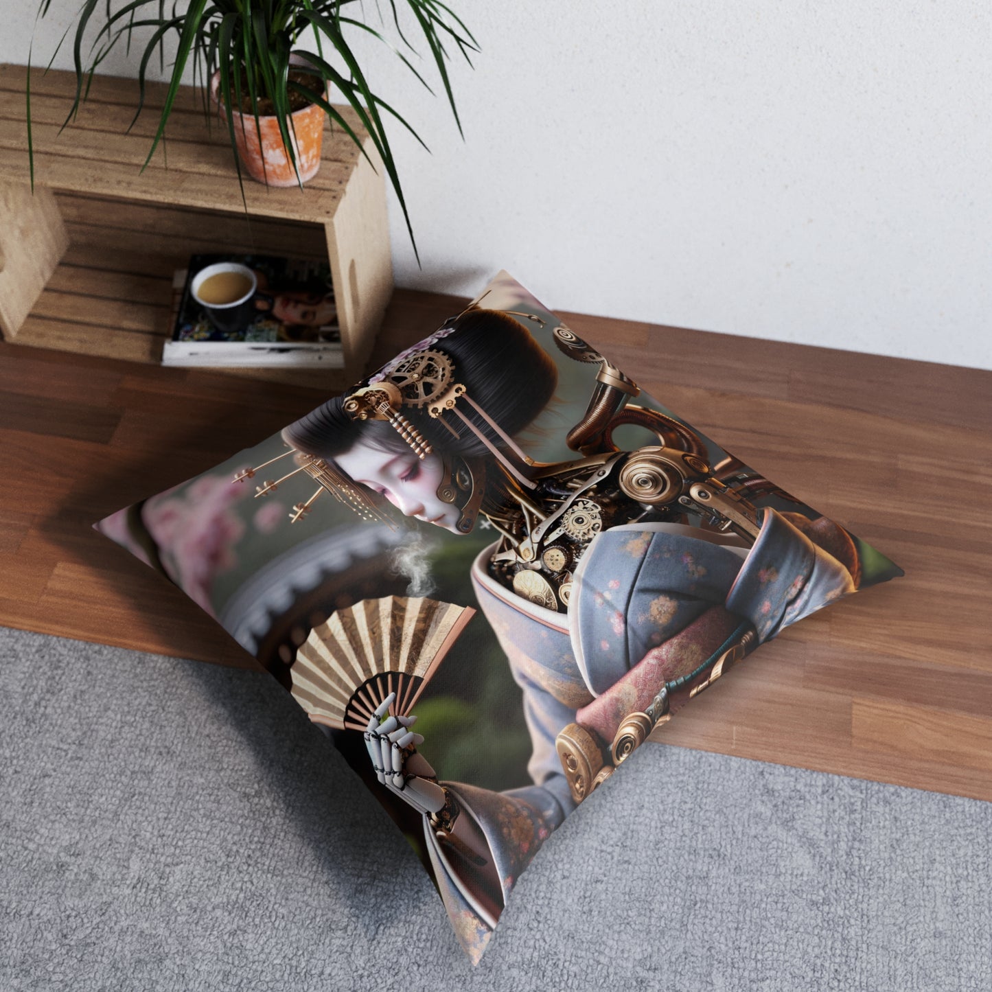 وسادة | وسادة أرضية | معنقدة | مربعة | ستيمبانك | جيشا آلية | روبوت