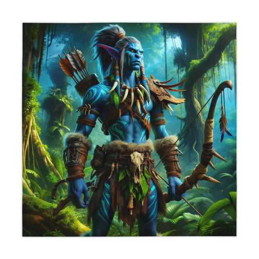 Tablecloth | Tribal Fantasy | Wood Elf Warrior
