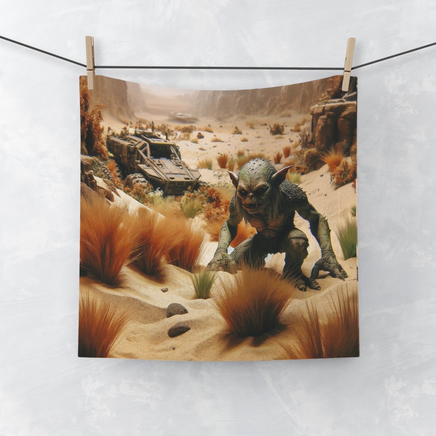 Handdoek | Washandje | Post-apocalyptisch | Woestijngoblin | Schepsel