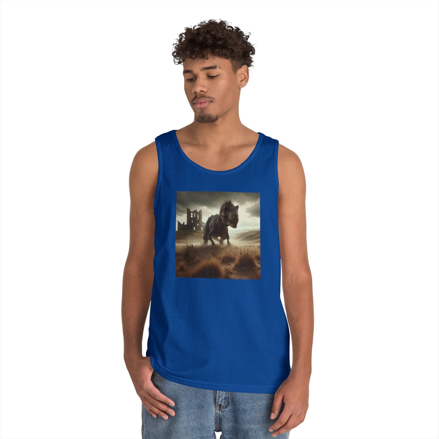 Tank Top | Unisex | Heavy Cotton | Prehistoric Fantasy | T-Rex Hunt