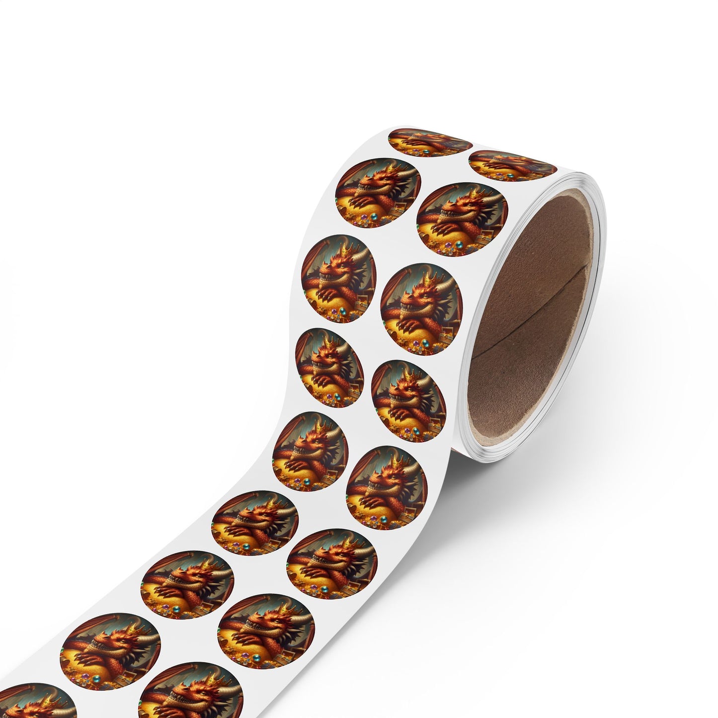 Rolka etykiet samoprzylepnych | Okrągły | Nordycka Mitologia | Fafnir | Smok