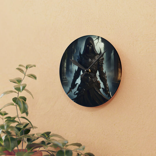 ساعة حائط | أكريليك | مستديرة أو مربعة | فانتازيا مظلمة | قاتل مأجور | شبح