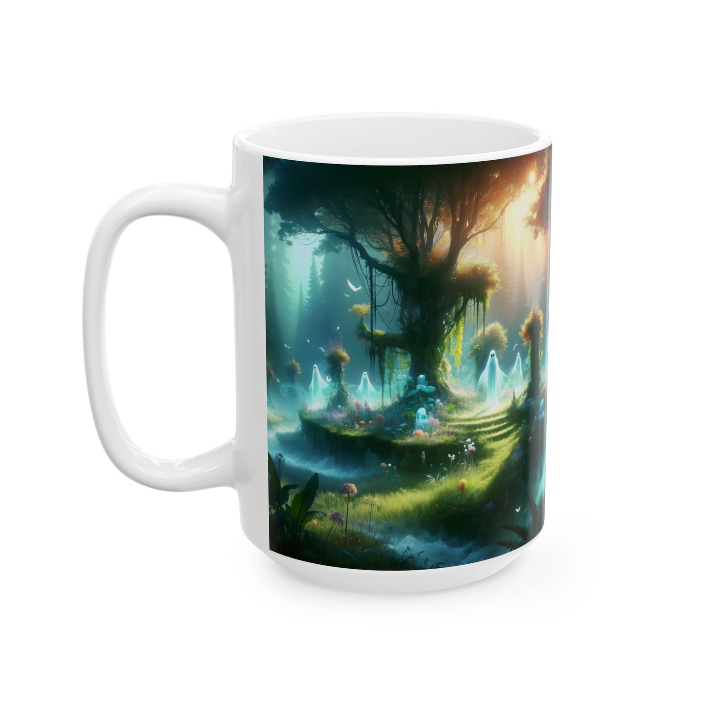 مگ | سیرامک | سفید | فولکلور | ارواح کی جنگل | افسانوی درخت