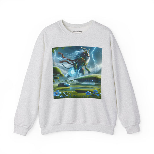 Sweatshirt | Unisex | Crewneck | Heavy Blend | Techno-Fantasy | Electric Kirin
