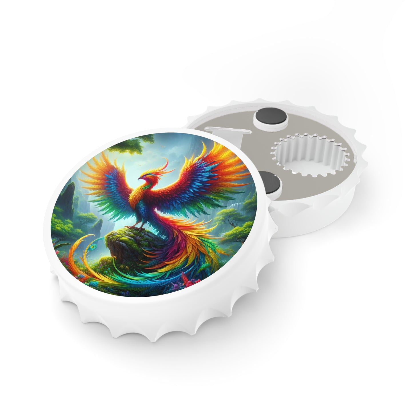 Flessenopener | Mythische Kunst | Vuurvogelsage | Vurige Feniks