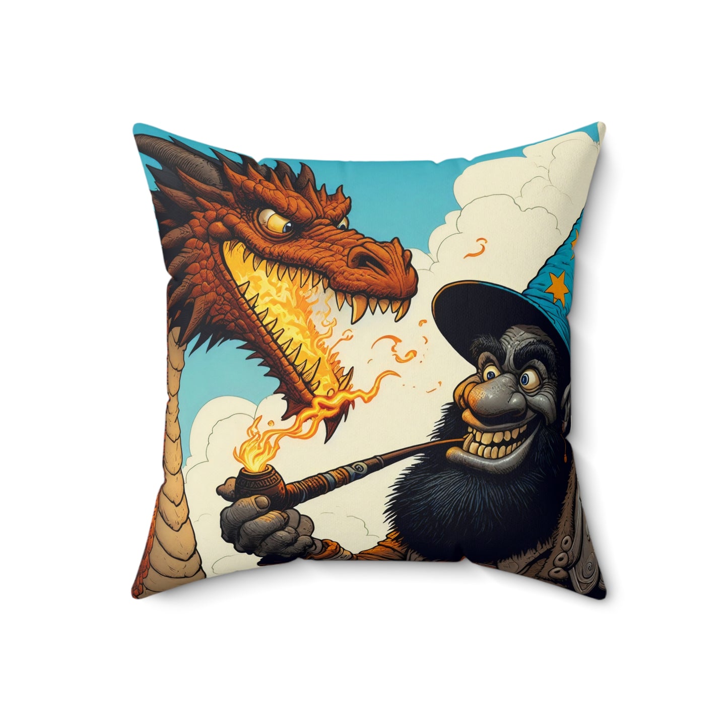 Cuscino | Poliestere | Quadrato | Fantasy Epico | Magia Draconiana | Goblin