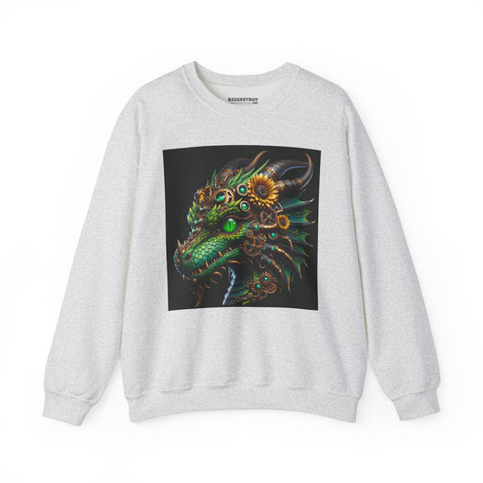 Sweatshirt | Unisex | Crewneck | Heavy Blend | Steampunk Fantasy | Dragon Head