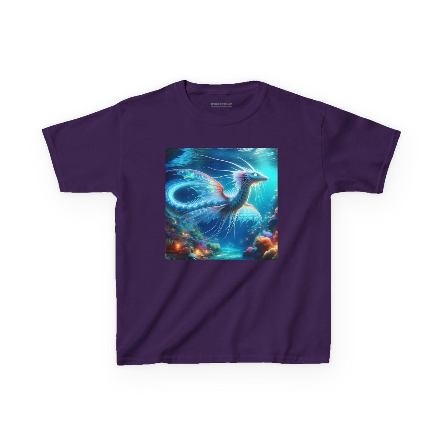 T-Shirt | Koszulka dziecięca | Ciężka bawełna | Mitologia morska | Ryujin | Smok wodny
