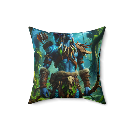 Pillow | Polyester | Square | Tribal Fantasy | Wood Elf Warrior