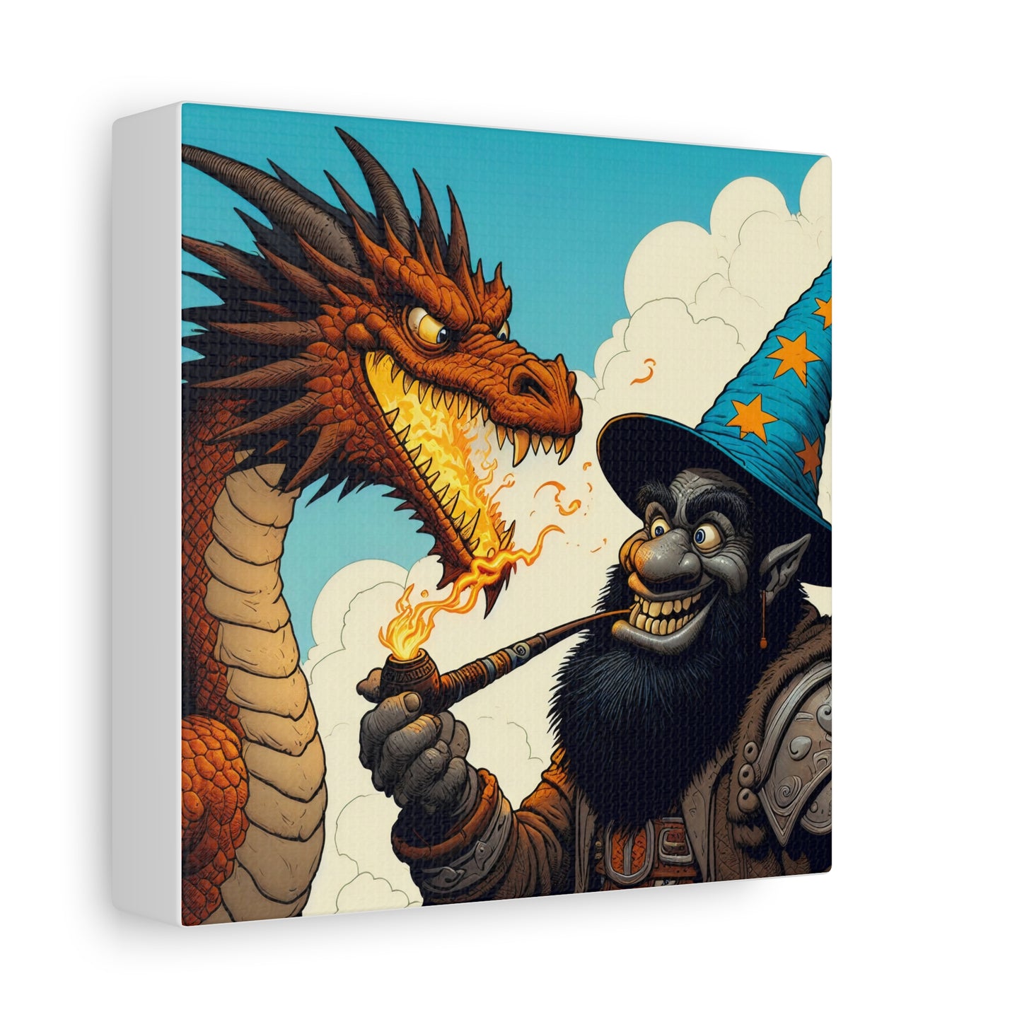 Płótno | Matowy | Heroiczne fantasy | Smok i czarodziej
