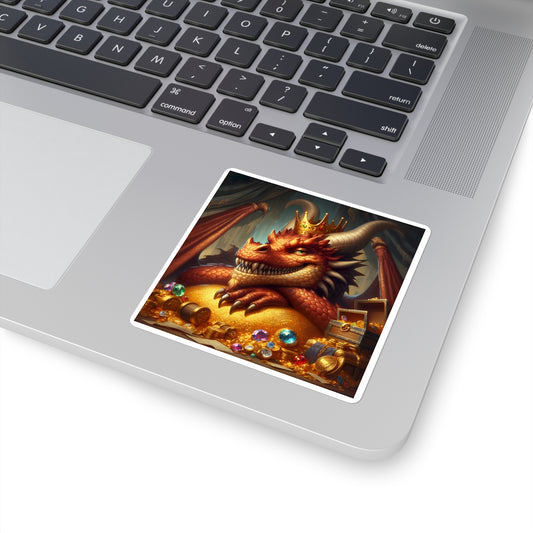 Autocollant | Carré | Mythologie nordique | Fafnir | Dragon