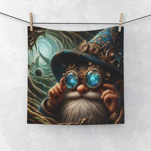 Havlu | Yüz Havlusu | Steampunk Fantezi | Cüce Büyücü | Portre