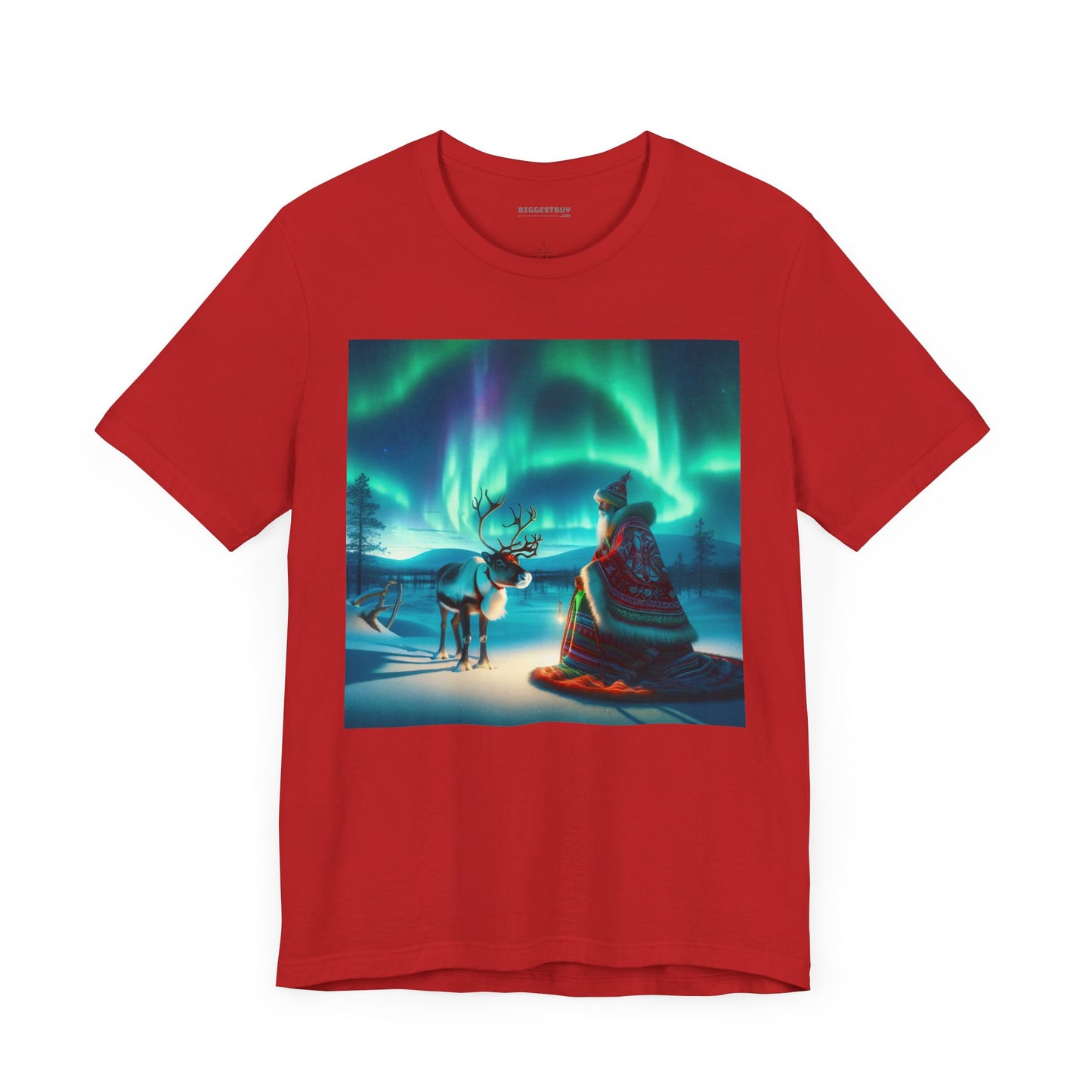 T-shirt | Unisex | Maglietta in jersey | Manica corta | Misticismo Artico | Sciamano Sami