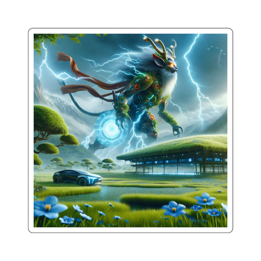 Sticker | Square | Techno-Fantasy | Electric Kirin