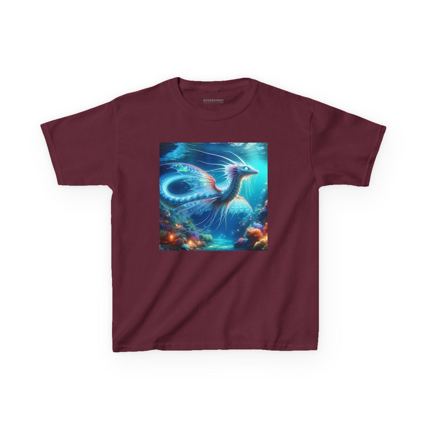 T-Shirt | Koszulka dziecięca | Ciężka bawełna | Mitologia morska | Ryujin | Smok wodny