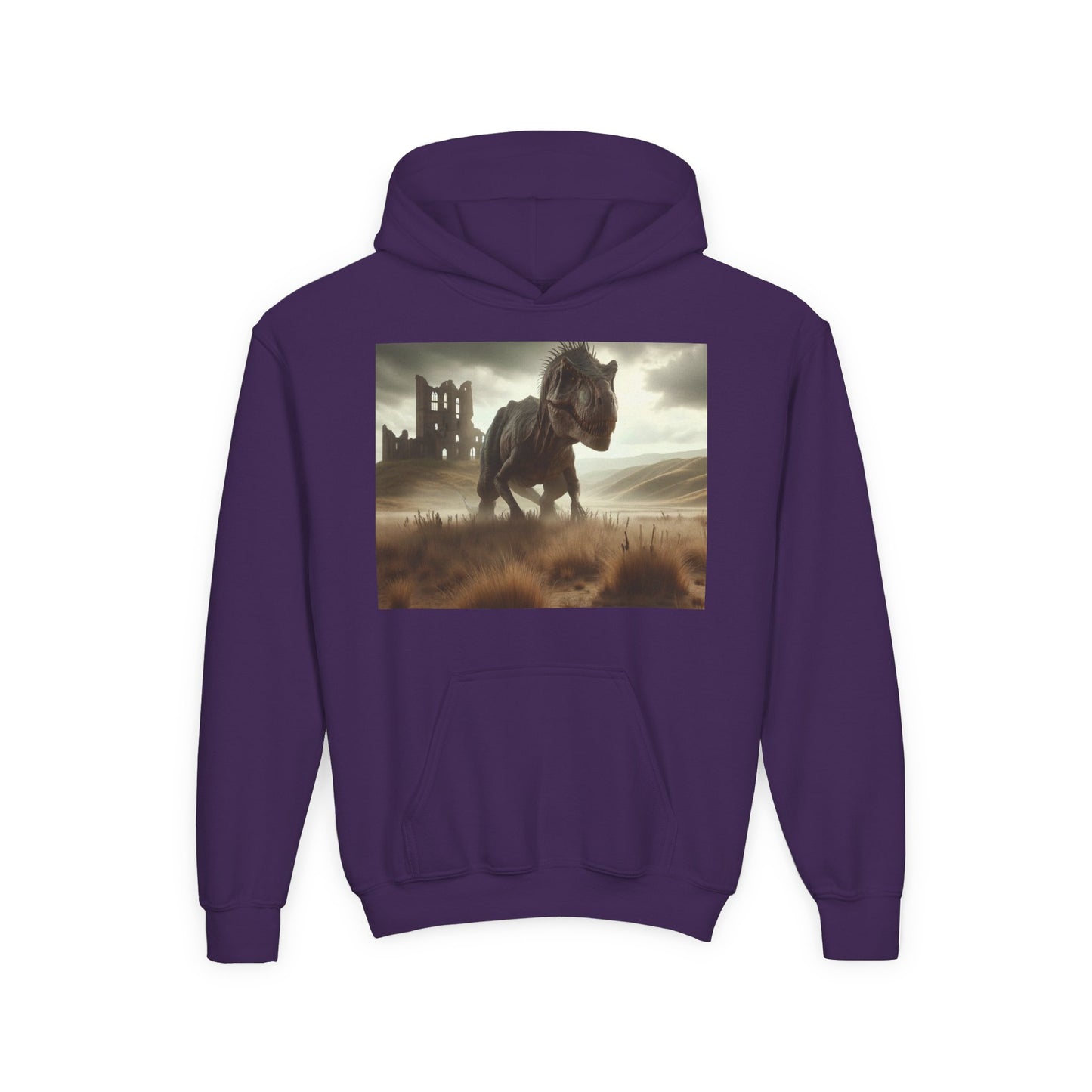 Felpa | Ragazzi | Con cappuccio | Misto pesante | Paleofinzione | Dinosauri Preistorici | T-Rex