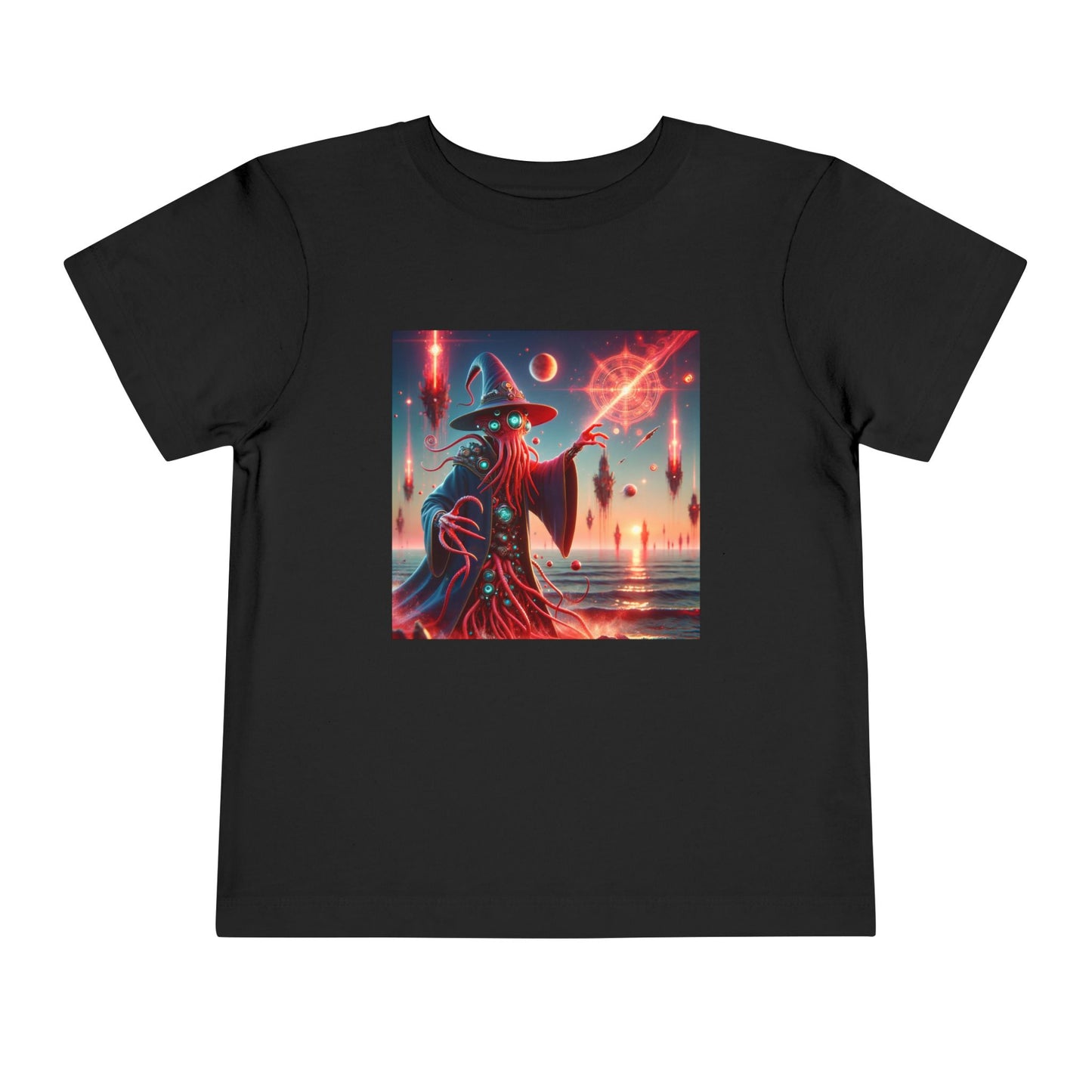 Camiseta | Camiseta para niños pequeños | Manga corta | Horror Cósmico | Mago Lovecraftiano