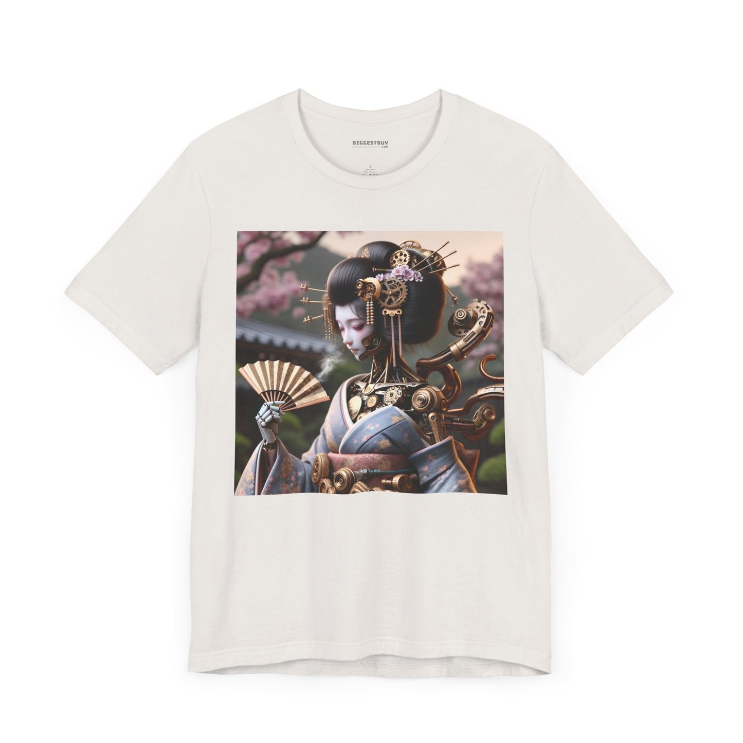 Tシャツ | ユニセックス | ジャージーTシャツ | 半袖 | スチームパンク | サイバーギーシャ | ロボット芸者
