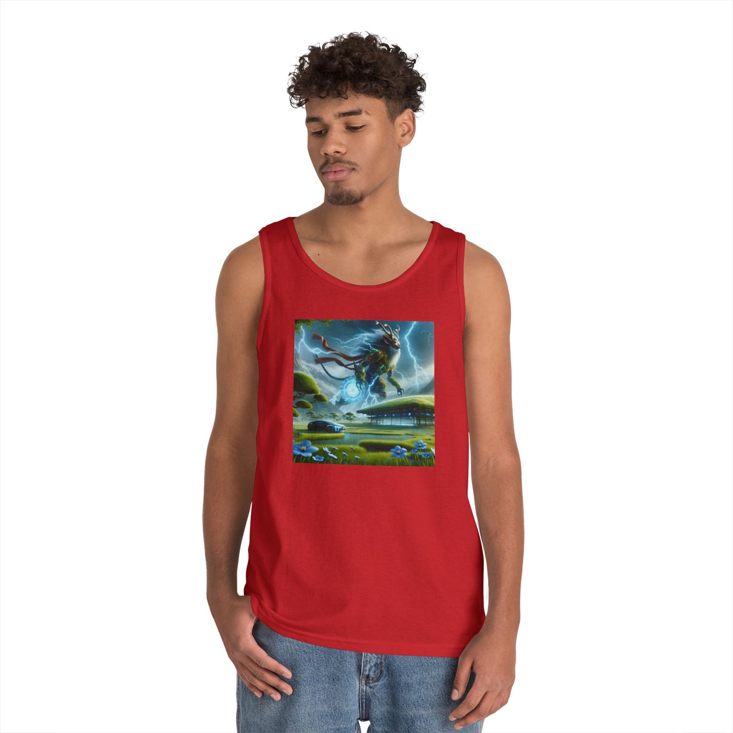 Tanktop | Unisex | Zwaar katoen | Techno-Mythologie | Kirin Storm