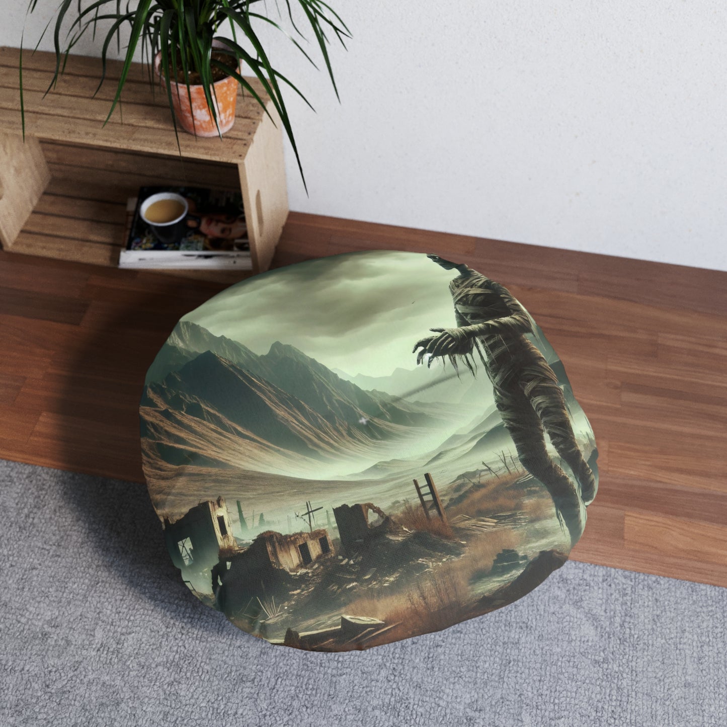 تکیہ | فرش کا تکیہ | ٹفٹڈ | گول | مصری ہیولا | قدیمی بندوبستی | مومیائی