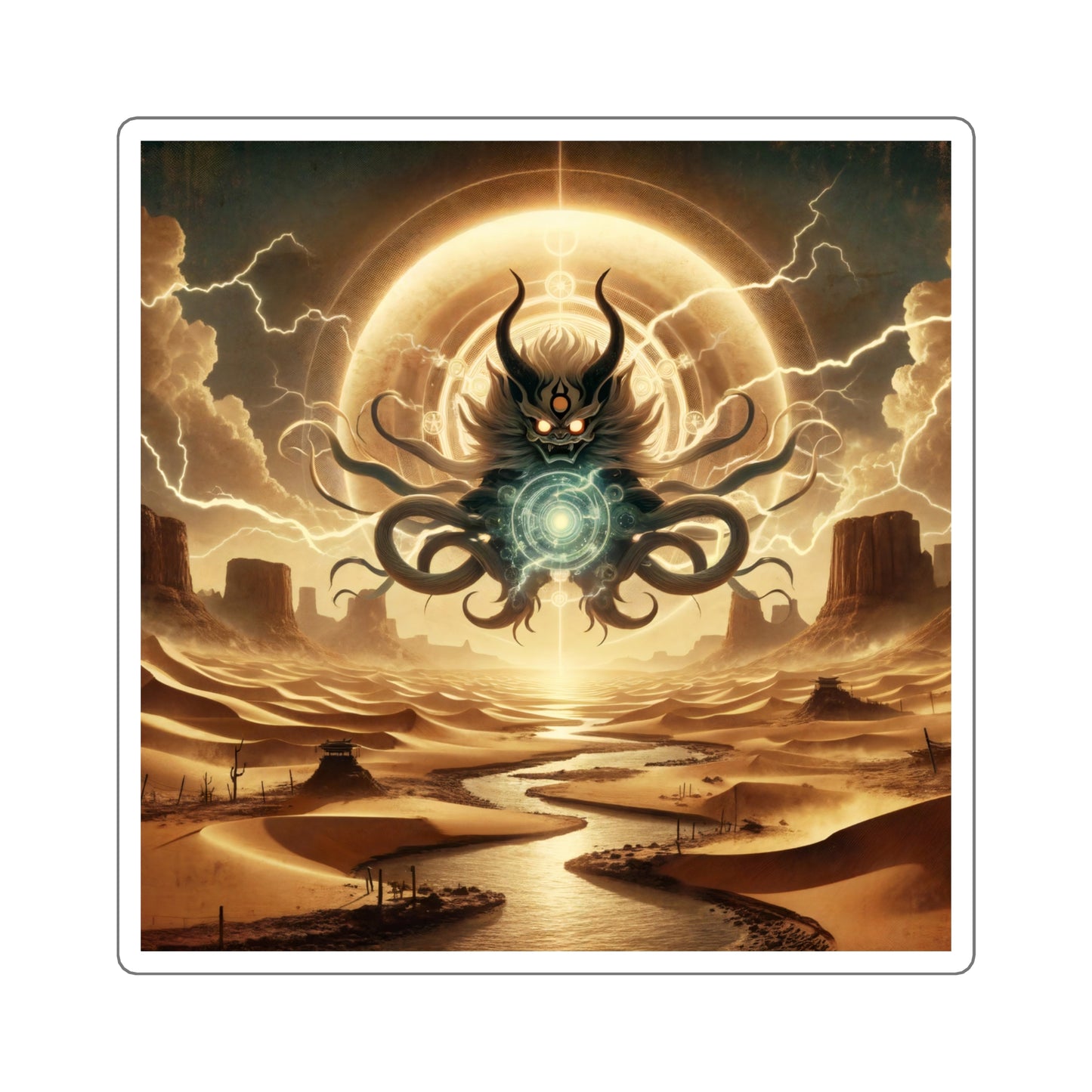 Naklejka | Kwadratowy | Kosmiczny horror | Eldritch | Byt