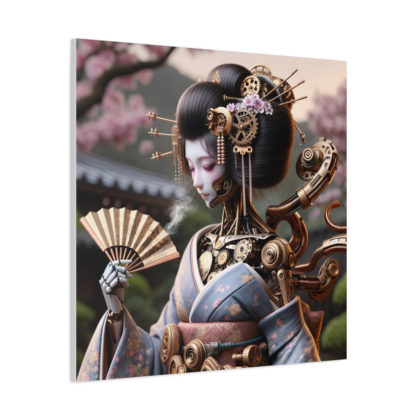 Canvas | Mat | Steampunk | Cyberpunk | Geisha Robot