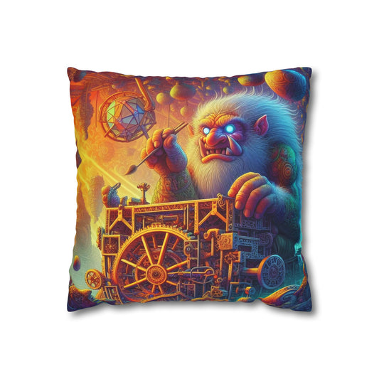 Funda de almohada | Cuadrado | Lienzo de poliéster | Mitología Nórdica | Gigante Artificiero